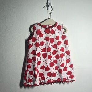 Vintage Red & Wht Pique Spanish Dress